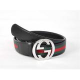  GUCCIグッチ G2253 G Gucci布革 男性 ダブルGベルト ブラック