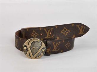  ブラウン M2002 専用牛革生地 男性女性 ユニセックス ベルト ルイ·ヴィトン Louis Vuitton