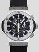 ウブロ HUBLOT ビッグ・バン アエロバン スチール 311.SX.1170.RX.1104 ベゼルダイヤ ラバーベルト ブラックスケルトン最高品質コピー腕時計代引き対応