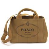 プラダ 通販おすすめ トートバッグ PRADA プラダ 2WAY ショルダーバッグ カナパ キャンバス タバコ B2439G CANAPA TABACCO