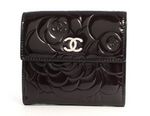 品番：lwcha47422bkシャネル CHANEL カメリア エナメル 二つ折財布 ブ