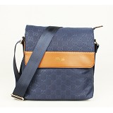  298604 GUCCIグッチ Gucci布革 ブルー 男性 ショルダーバッグ メッセンジャーバッグ