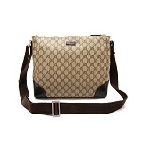  110054PVC ブラウン 男性 ショルダーバッグ GUCCIグッチ Gucci PVC