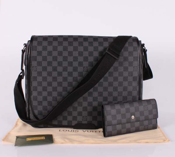  N51213 ルイ·ヴィトン Louis Vuitton ブラック メンズ ハンドバッグ メッセンジャーバッグ ヴィトンダミエ生地