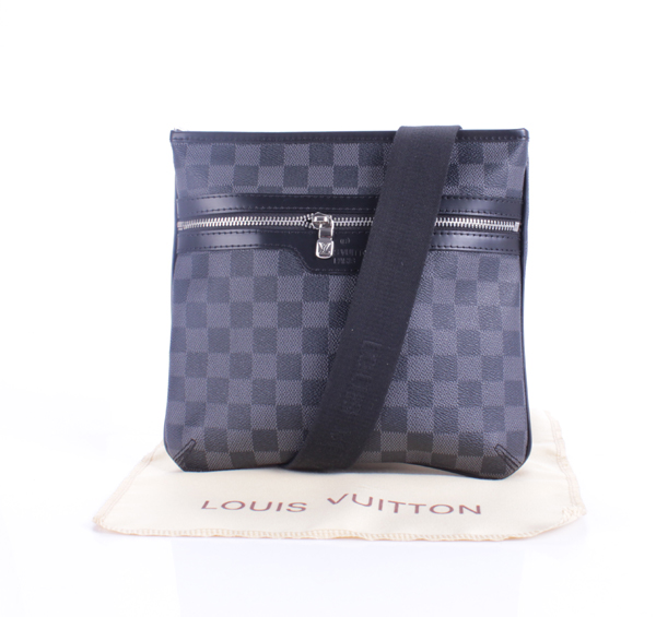  ルイ·ヴィトン Louis Vuitton N58028 ダークグレー ヴィトンダミエ生地 メンズ ショルダーバッグ メッセンジャーバッグ