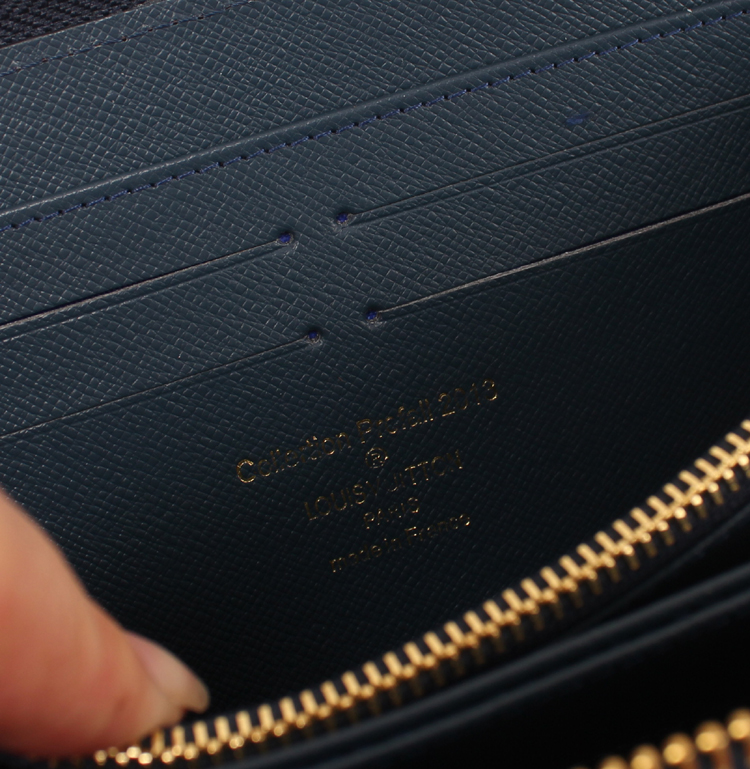  63172 ルイ·ヴィトン Louis Vuitton ブルー ダミエ 男性女性 ユニセックス 長財布 