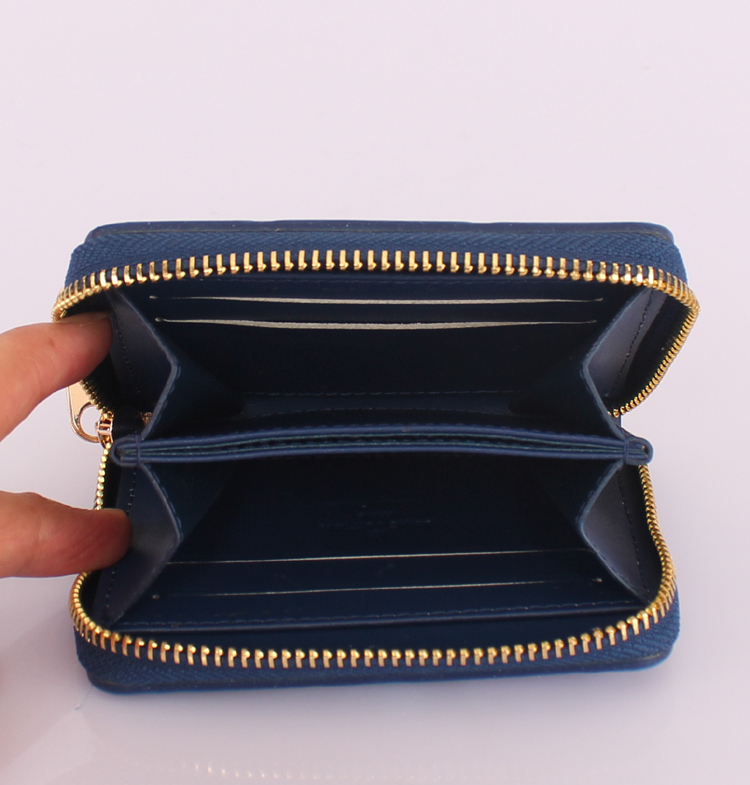  90029 ルイ·ヴィトン Louis Vuitton モノグラム ブルー 男性女性 ユニセックス 短い財布 
