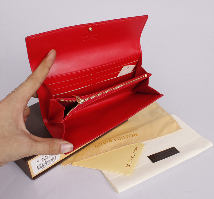  M91574 専用牛革生地 赤い 女性 長財布 ルイ·ヴィトン Louis Vuitton