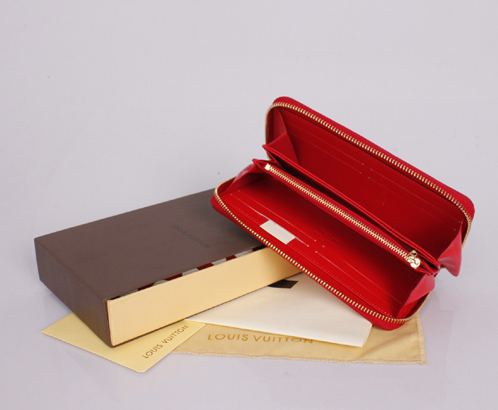  ルイ·ヴィトン Louis Vuitton 専用牛革生地 M93751 赤い 女性 長財布