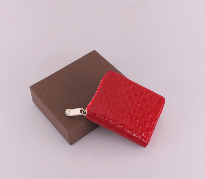  赤い ルイ·ヴィトン Louis Vuitton M94405 男性女性 ユニセックス 短い財布  専用牛革生地