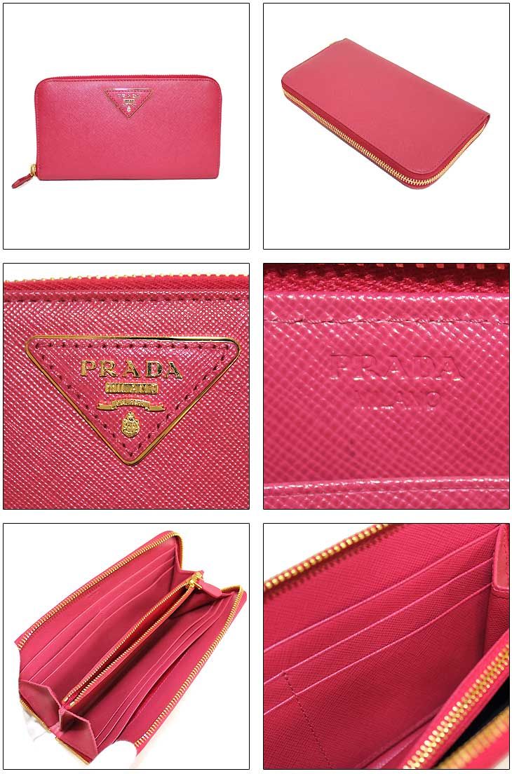 プラダ  財布 ラウンドファスナー長財布 2012年新作 1M0506 SAFFIANO TRIANG PEONIA