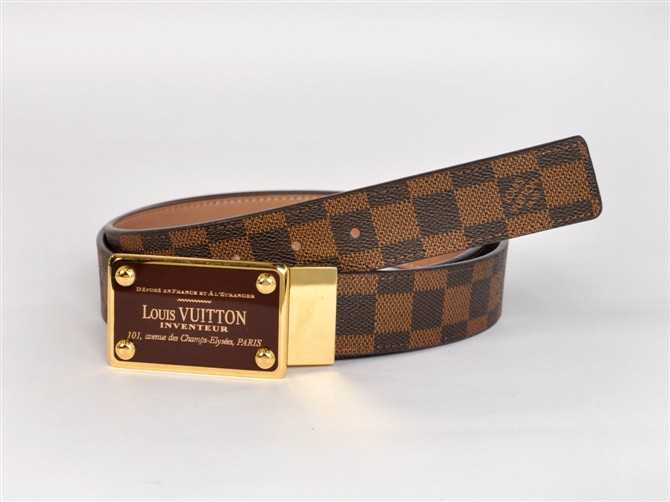 ルイ·ヴィトン Louis Vuitton N1004 専用牛革生地 男性女性 ユニセックス ベルト ブラウン