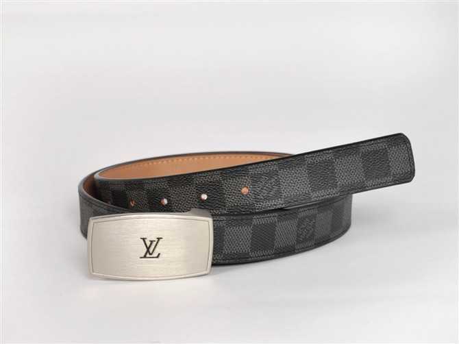  ブラック ルイ·ヴィトン Louis Vuitton 男性女性 ユニセックス ベルト N1006 専用牛革生地