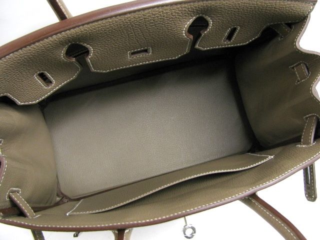 新品エルメス  バーキン３０P（）エトゥープ（金具シルバー）トリヨンクレマンスハンドバッグ(P刻SIL)2104100848936
