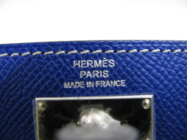 エルメス  ケリーウォレット長財布□P刻印（2012年製造）ブルーエレクトリック（金具シルバー）2104100847973