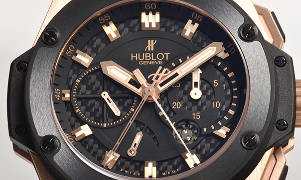 HUBLOT キングパワー パワーリザーブ ゴールド 709.OM.1780.RXレプリカ腕時計販売