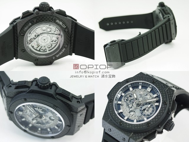 ウブロ HUBLOT キングパワー　ウニコ　オールカーボン 701.QX.0140.RX グレースケルトンスーパーコピーブランド時計代引き