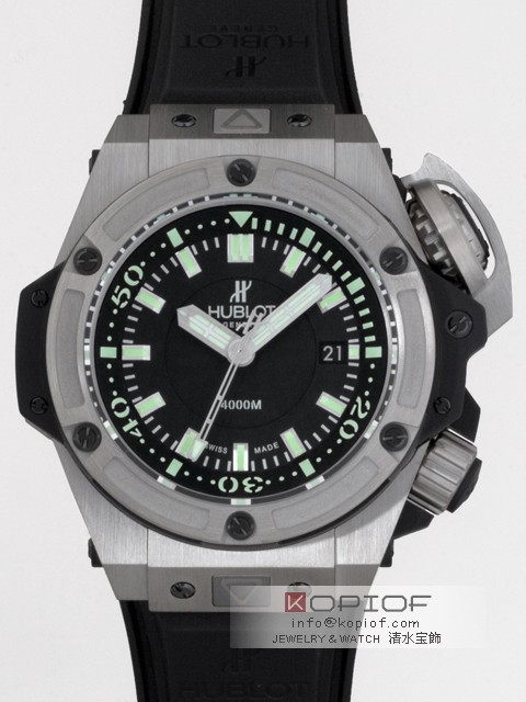 ウブロ HUBLOT キングパワー オーシャノグラフィック4000 731.NX.1190.RX ブラックラバー 世界限定1,000本 ブラックスーパーコピー腕時計