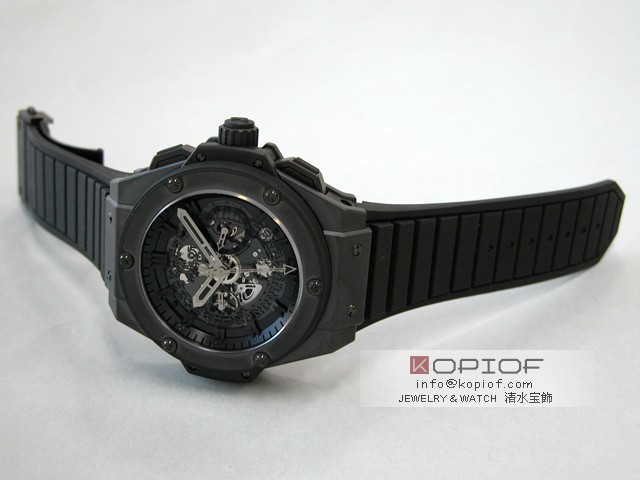 ウブロ HUBLOT キングパワー ウニコ オールブラック 701.CI.0110.RX 世界限定500本 ブラックスケルトン最高品質コピー代引き対応