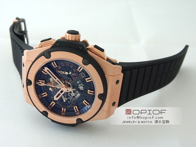 ウブロ HUBLOT キングパワー ウニコ キングゴールド 701.OX.0180.RX 世界限定500本 ブラックスケルトンレプリカ 代引き