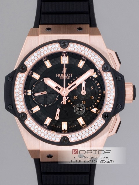 ウブロ HUBLOT キングパワー フドロワイアント 709.OX.1780.RX.1104 スピリットセコンド ブラックカーボスーパーコピーブランド腕時計