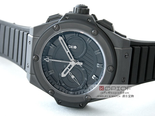 ウブロ HUBLOT キングパワー フドロワイアント オールブラック 715.CI.1110.RX ブラックラバー ブラック腕時計激安代引き