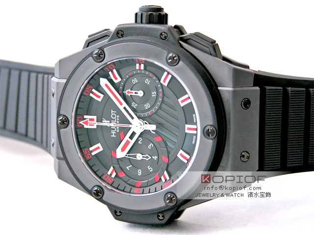 ウブロ HUBLOT キングパワー フドロワイアント ブラックマジック 715.CI.1123.RX ブラックラバー ブラック腕時計激安販売