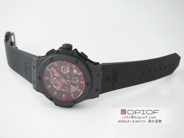 ウブロ HUBLOT ビッグ・バン　アエロバン 311.QX.1134.RX レッドマジック　カーボン ブラックスケルトンブランドコピー時計代引き