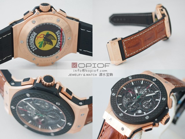 ウブロ HUBLOT ビッグ・バン　アエロバン 311.PQ.1129.HR.MEX11 スクーデリア・ロドリゲス　世界限定75本 ブラックスケルトン格安コピー