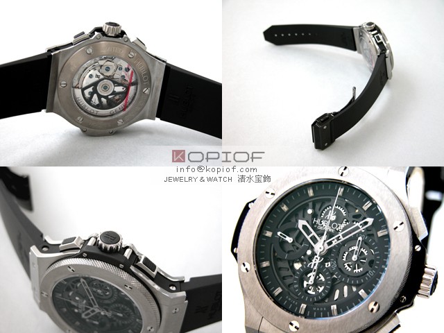 ウブロ HUBLOT アエロバン タングステン 310.KX.1140.RX 世界999本限定 ブラックラバー ブラックスケルトン腕時計偽物販売