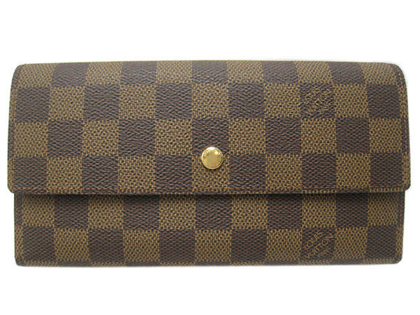 (LOUIS VUITTON) ヴィトン財布激安 ブランドコピー ダミエ三つ折り長財布ポルトフォイユインターナショナル N61217