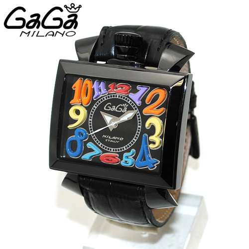 GaGa MILANO （ガガミラノ） NAPOLEONE ナポレオーネ 48mm ブラック レザー/ブラック 6002.1