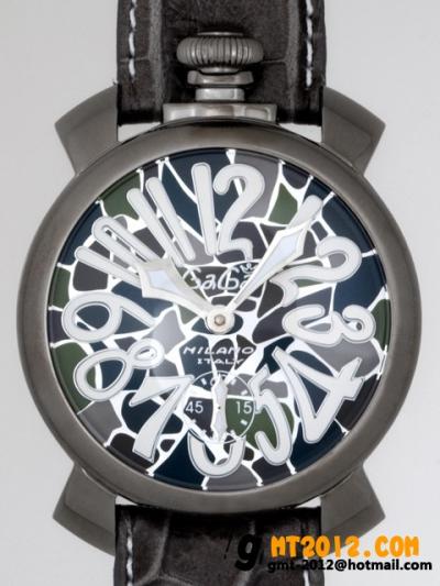 ガガミラノ コピー 腕時計 専門店安全なところ マニュアル48mm 手巻き 5012 MOSAICO 1 グレー皮 カーキモザイク
