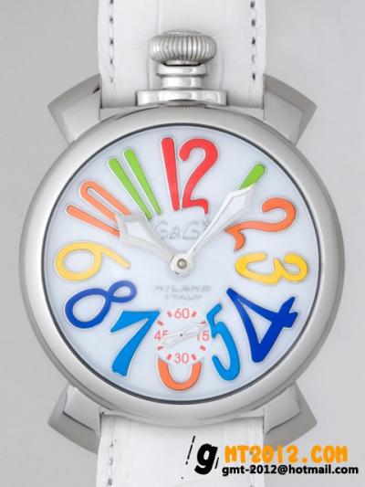 ガガミラノ腕時計コピー通販人気マニュアル48mm 手巻き 5010.1 ホワイト皮 ホワイト