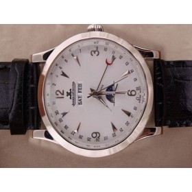 ブランド腕時計コピージャガールクルト ステンレススチール 675 カドラン ブラン ムーブメント オートマティック ウオッチ