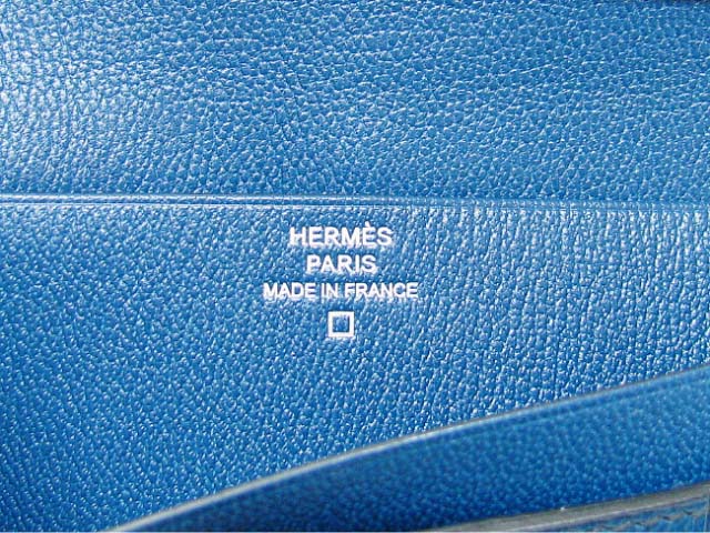 財布 コピー エルメスベアンスフレ（二つ折り長財布）アリゲーター/ブルーロイ HER-055