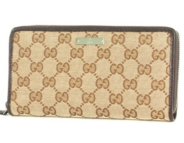 GUCCI)グッチコピー財布 GG柄 長財布 ベージュ＆ダークブラウン 112724F40IR9643112724F40IR9643