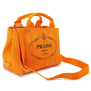 プラダ トートバッグ PRADA プラダ 2WAY ショルダーバッグ カナパ キャンバス パパヤ B2439G CANAPA PAPAYA