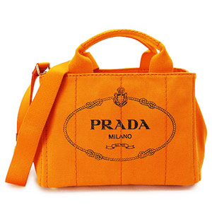 プラダ トートバッグ PRADA プラダ 2WAY ショルダーバッグ カナパ キャンバス パパヤ B2439G CANAPA PAPAYA