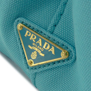 プラダ トートバッグ PRADA プラダ バッグ カナパ キャンバス ロゴ ターコイズ BN2439 CANAPA TURCHESE