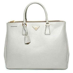 プラダ SAFFIANO LUX レディーストートバッグ ライトグレー BN1802-NZV-D32