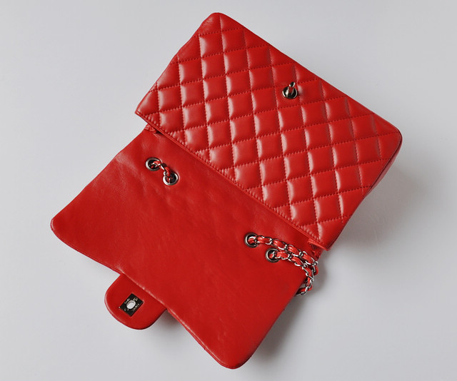  女性 ショルダーバッグ ECS009211 CHANELシャネル 赤い シャネル羊革