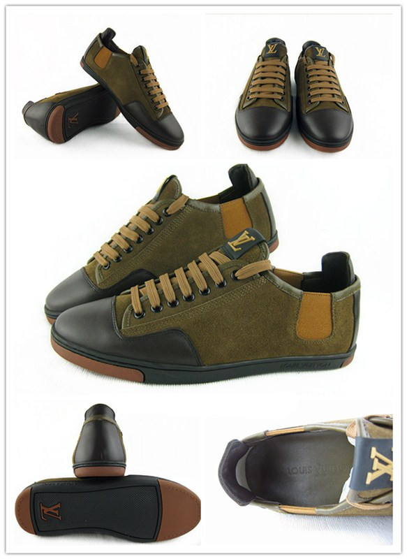 ルイヴィトン　LOUIS VUITTON メンズスニーカー　カジュアルシューズ　オリーブ　YTXU1