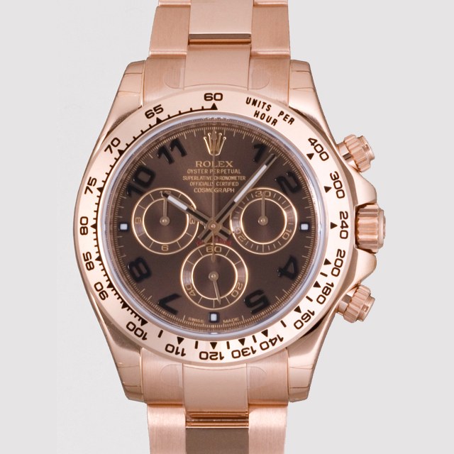 ロレックスコピー ROLEX デイトナ チョコレートブラウンアラビア 116505