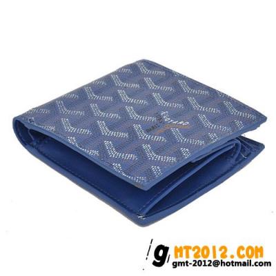 ゴヤール スーパーコピー 財布 安全なサイト二つ折り財布 ブルー GOYARD-117