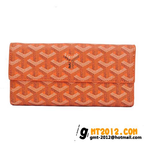 ゴヤール 長財布 Ｗホック オレンジ GOYARD-079