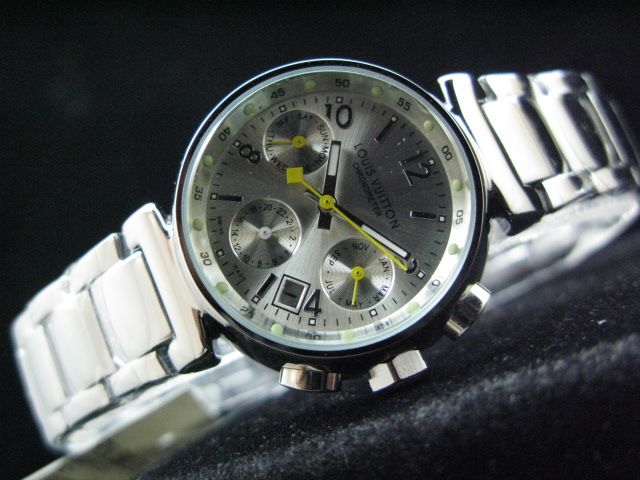 ルイヴィトン  時計 タンブール・クロノ・レディース・SSブレスLVTC1002
