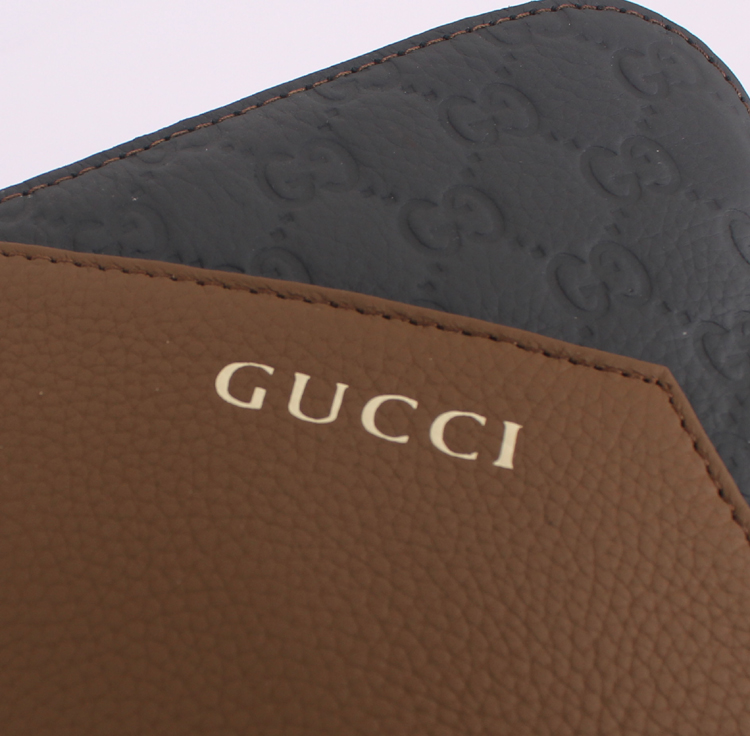  GUCCIグッチ 7971-1 男性 ショルダーバッグ Gucciフルレザー カーキ