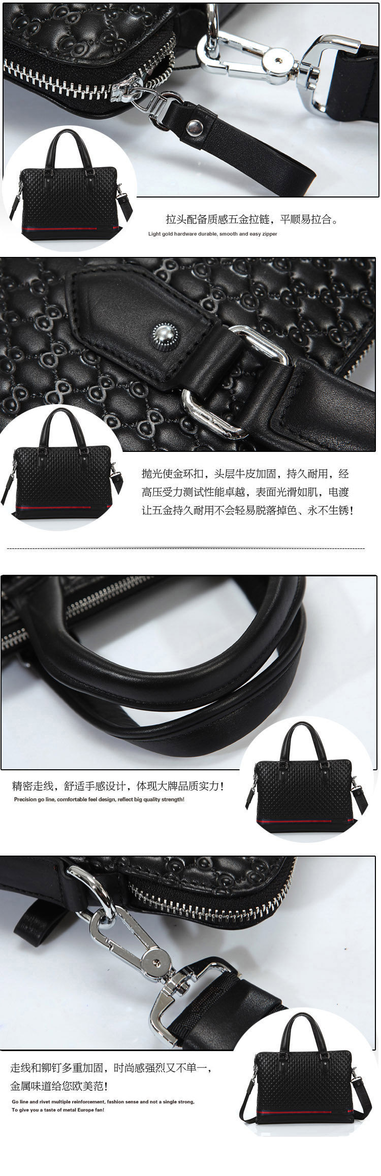  GUCCIグッチ 男性 ハンドバッグ メッセンジャーバッグ ショルダーバッグ Gucci PVC ブラック 115329701