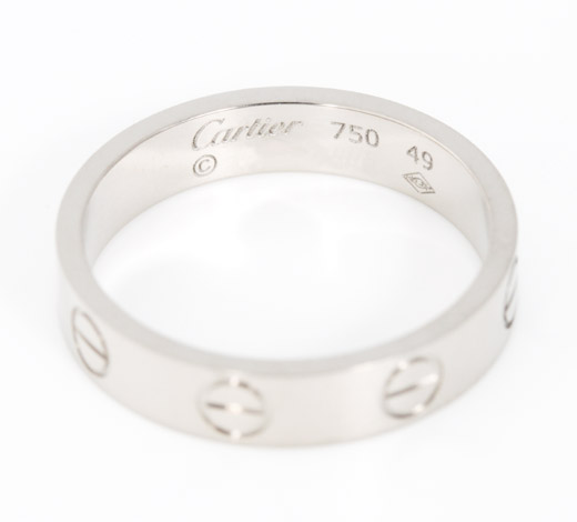 カルティエ Cartier ビスモチーフ ミニラブ リング【指輪】 ホワイトゴールド B4085100